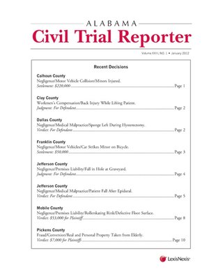 cover image of Alabama Civil Trial Reporter